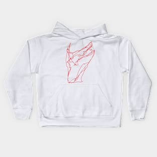 Dog Line Art Kids Hoodie